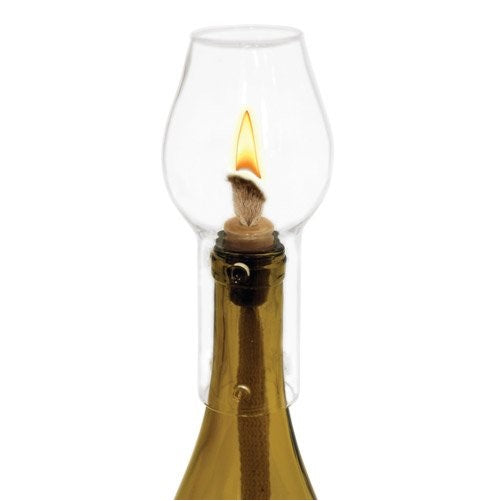 Boulevard Hurricane Glass Bottle Lamp by Twine – (Includes 1 wick, 1 hurricane bottle topper)