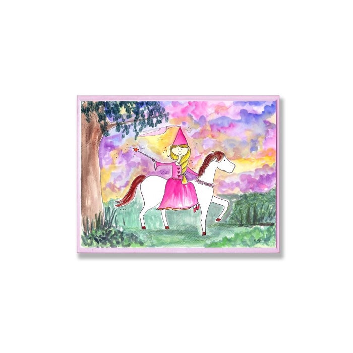 The Kids Room by Stupell Princess on Horse at Twilight Rectangle Wall Plaque