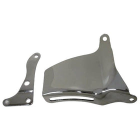 CHEVY SMALL BLOCK OEM STYLE WATER PUMP MOUNTED ALTERNATOR BRACKET SET (LWP) - CHROME