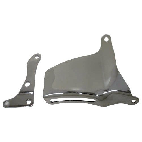 CHEVY SMALL BLOCK OEM STYLE WATER PUMP MOUNTED ALTERNATOR BRACKET SET (LWP) - CHROME