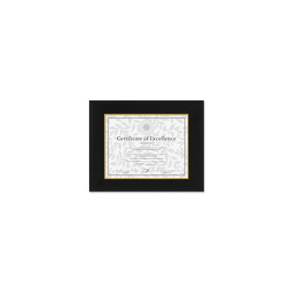 DAX Hardwood Document/Certificate Frame with Mat, 11 x 14, Black