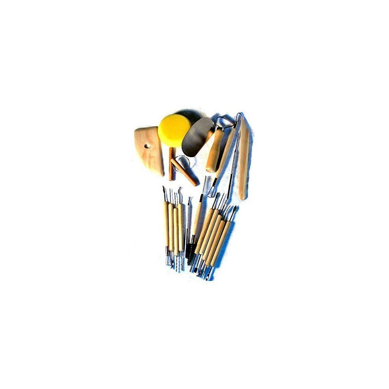 19-Pc Pottery & Clay Sculpture Modeling Tools