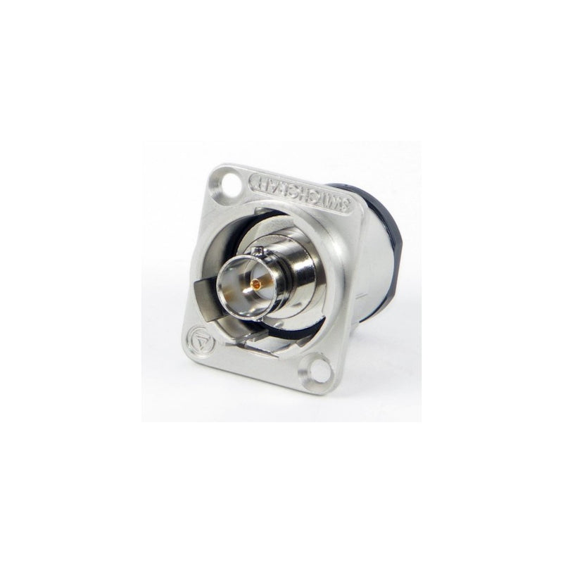 Switchcraft EHBNC2 75 Ohm BNC Female to Female Feedthru Panel Mount, Nickel Finish