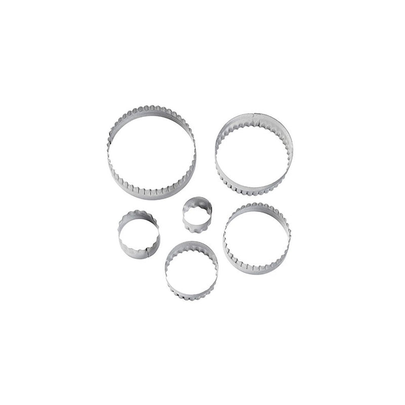 Wilton 417-2581 6-Piece Nesting Fondant Double Sided Cut Out Cutters, Round