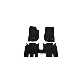 Mopar 82213860 Jeep Wrangler Unlimited 4-Door Black All-Weather 3-Piece Floor Mat Set