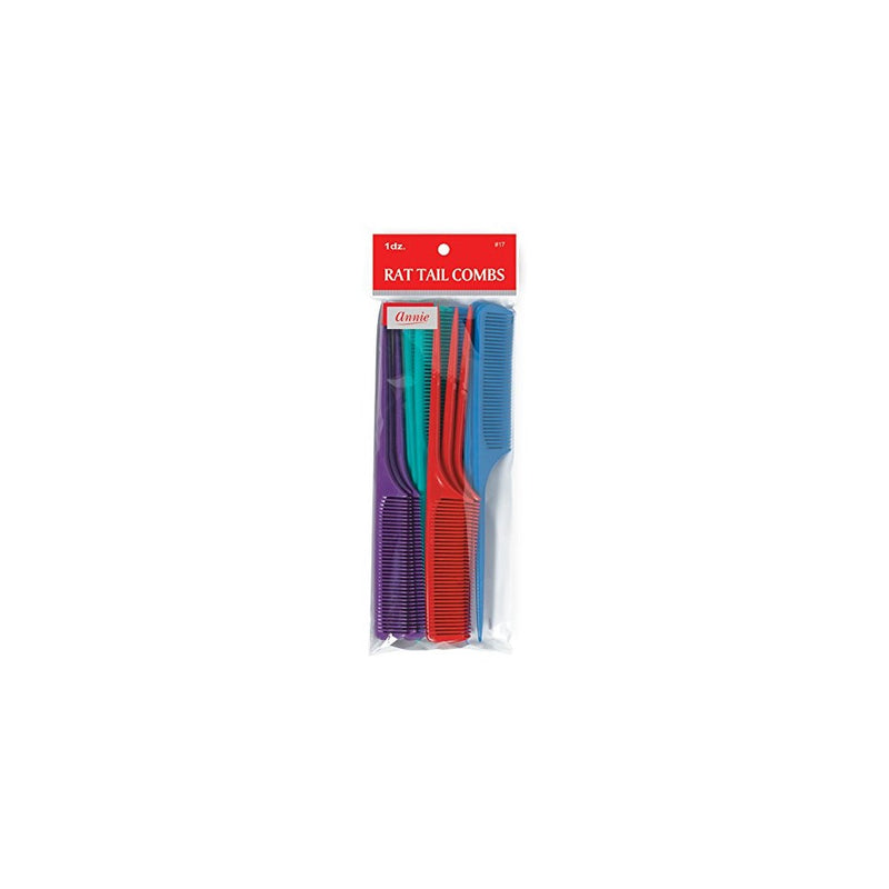 Annie Rat Tail Comb Set, 12 Count