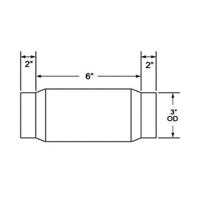 Rev9Power Rev9_FLEXPIPE-300X6-E; Mild Steel Exhaust Flex Pipe - 3" X 6" X 10"