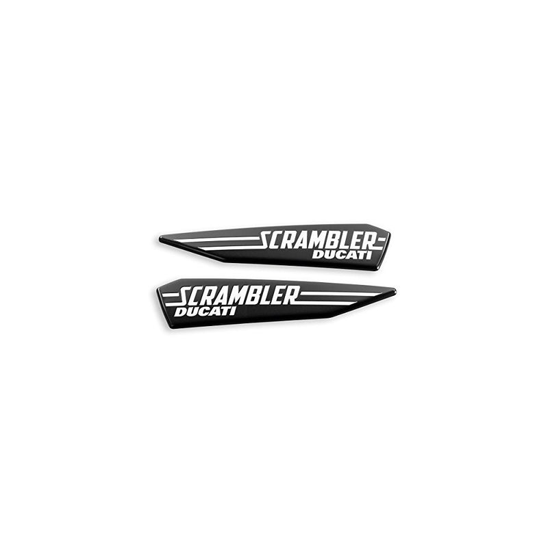 Ducati Scrambler Icon Logo Gas Tank Decal Set Black 97480101A