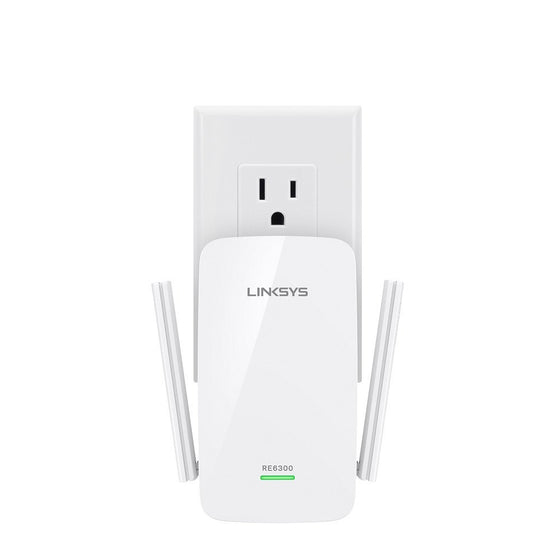 Linksys AC750 Boost Dual-Band Wi-Fi Gigabit Range Extender/Repeater (RE6300)