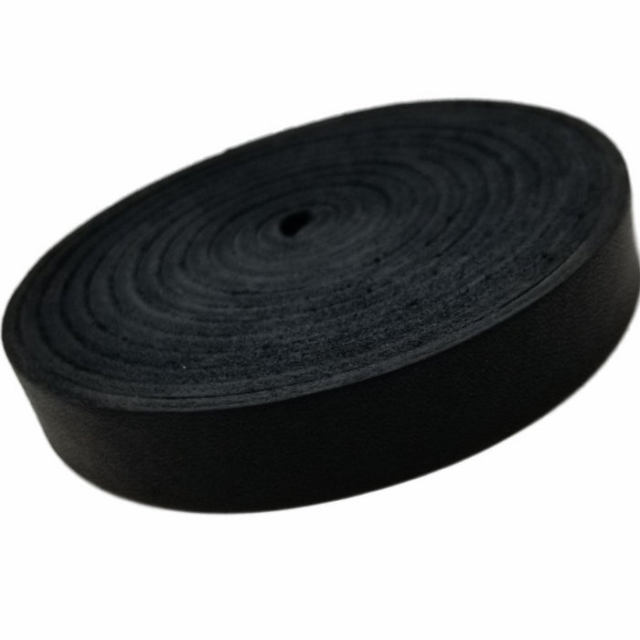 Leather Strip Black 1/2 Inch Wide and 72 Inches Long by TOFL