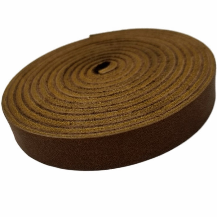 TOFL Leather Strap Medium Brown 1/2 Inch Wide and 72 Inches Long.