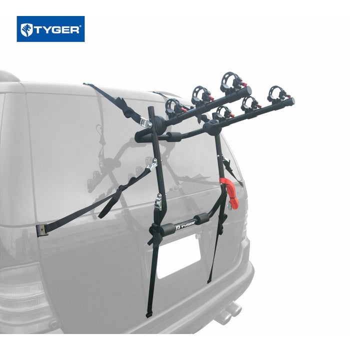Tyger Auto TG-RK3B203S Deluxe 3-Bike Trunk Mount Bicycle Bike Rack. (Fits most Sedans/Hatchbacks/Minivans and SUVs.)