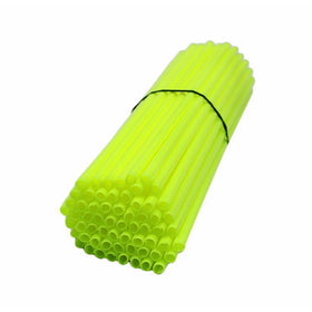 TESWNE 72Pcs Motorcycle Dirt Bike Wheel Rim Spoke Covers Wrap Decor Protector (Yellow)