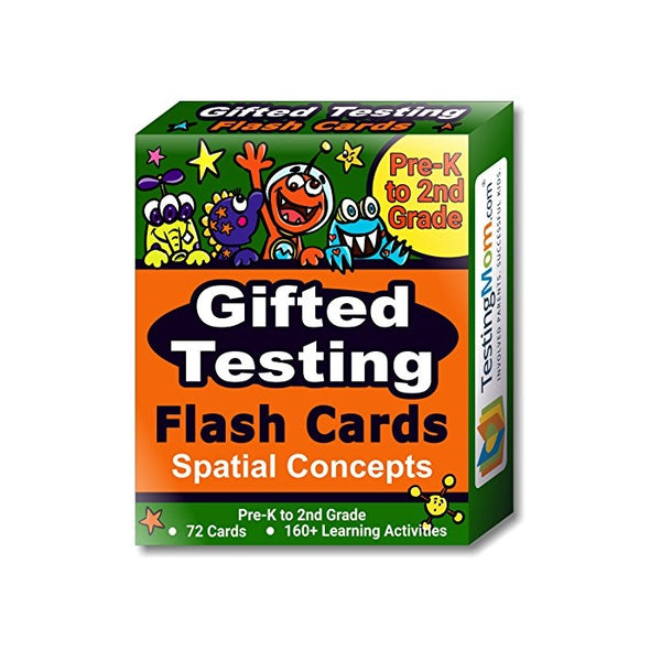 Gifted Testing Flash Cards – Spatial Concepts for Pre-K - 2nd Grade Non-Verbal Tests – Kindergarten Educational Toy Practice for NNAT test, CogAT test, OLSAT test, NYC Gifted and Talented, WPPSI