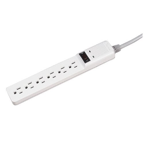 Fellowes 6-Outlet Office/Home Surge Protector, 6 Foot Cord, 450 Joules - Wall Mountable (99012)