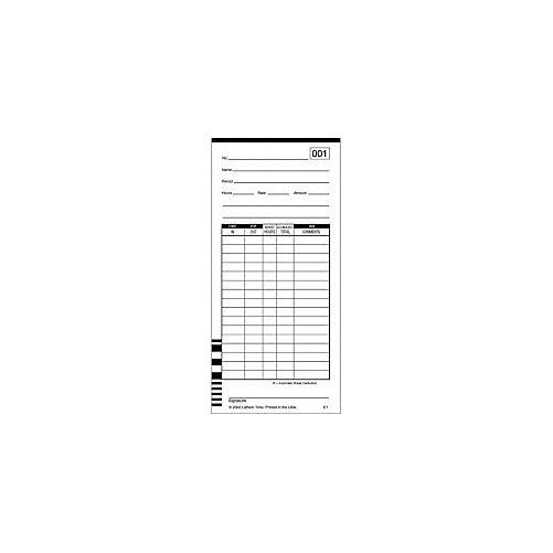 Lathem Bar Coded Time Cards, for Use with Lathem 7000E & 7500E Time Clocks, 7", 100 Pack (E7-100)