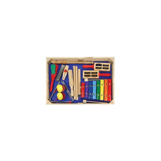 Melissa & Doug Deluxe Band Set With Wooden Musical Instruments and Storage Case