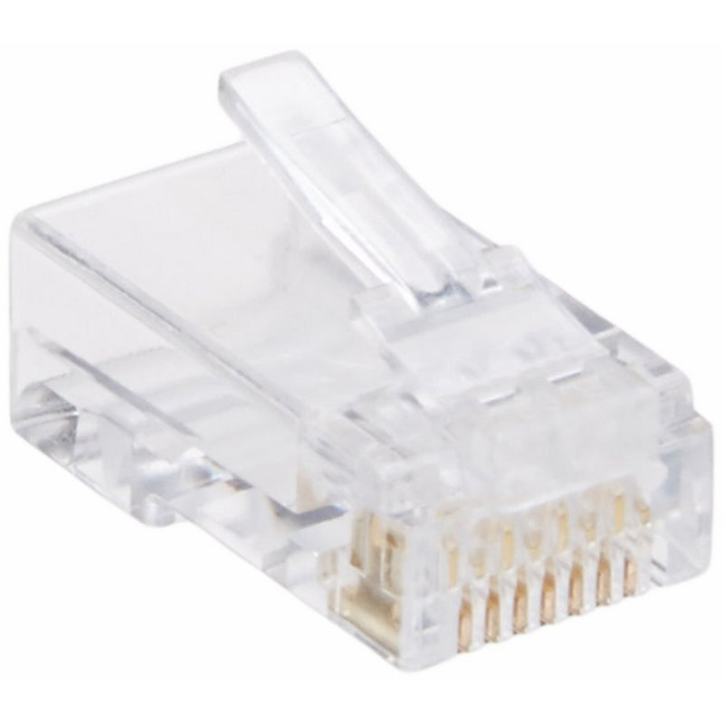 C2G/Cables to Go 27575 RJ45 Cat5E Modular Plug for Round Solid/Stranded Cable - 100 Pack