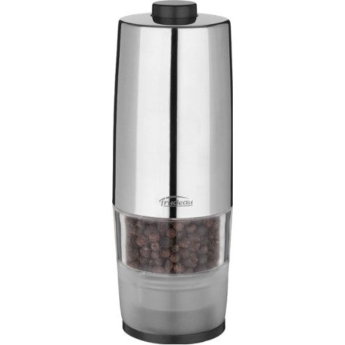 Trudeau One-Hand Battery Operated Pepper Mill, Stainless Steel Finish