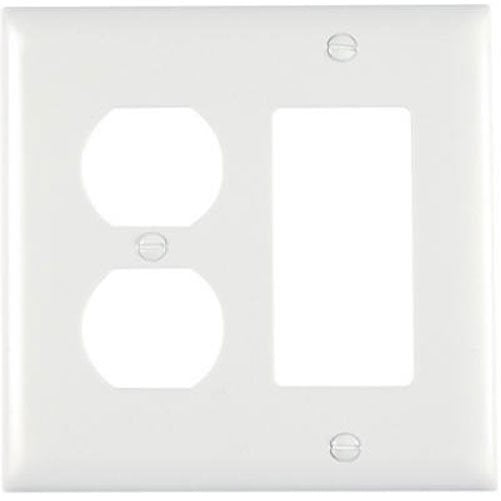 Legrand - Pass & Seymour SP826WU Smooth Wall Plate Single Gang Duplex Gang Duplex Easy Install, White