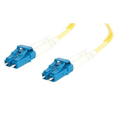 C2G/Cables to Go 1m LC-LC 9/125 OS1 Duplex Single Mode Fiber Cable – Yellow PVC