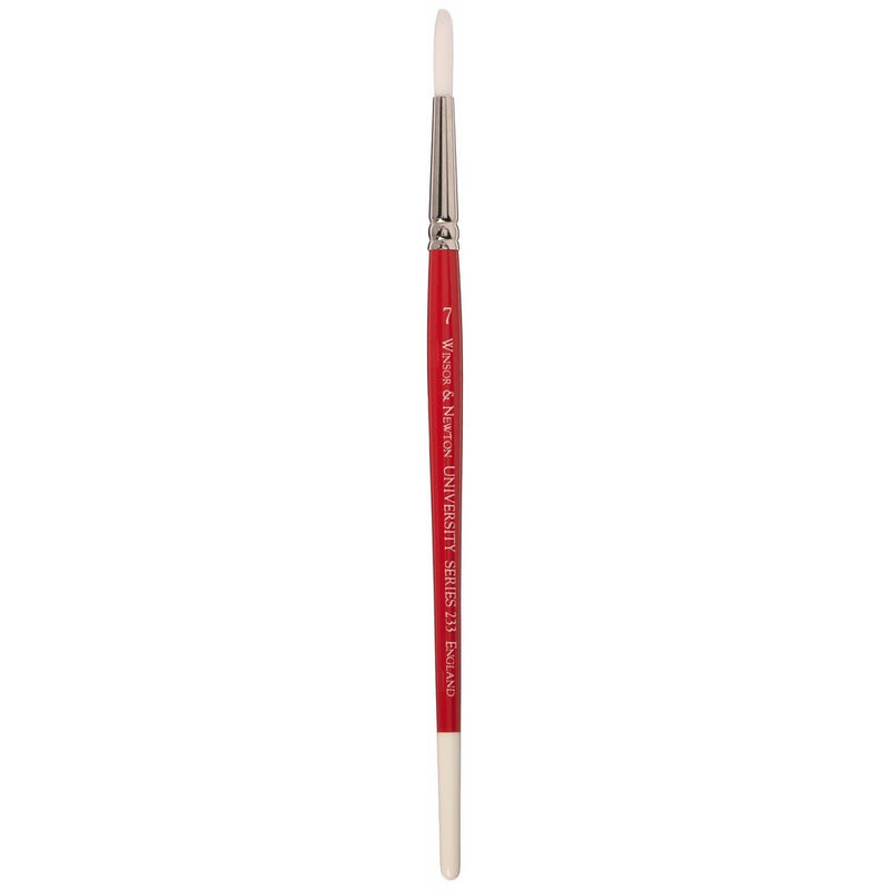Winsor & Newton 5423007 University Series 233 Round Short Handle Brush, Size 7
