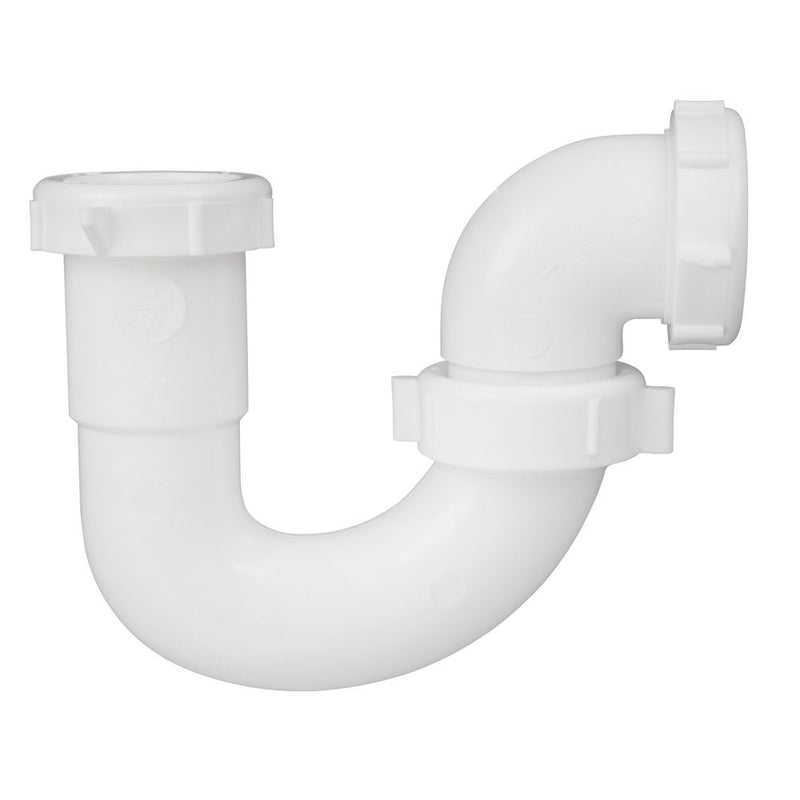 Keeney 600K 1-1/2-Inch or 1-1/4-Inch by 1-1/2-Inch Sink Trap with Slip Joint Elbow, White