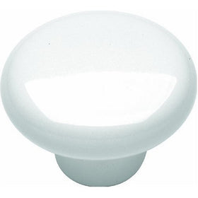 Hickory Hardware P28-W 1-1/4-Inch English Cozy Knob, White