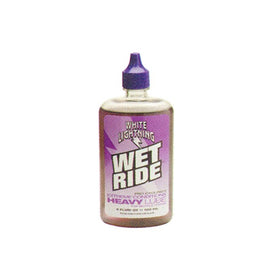 White Lightning Wet Ride Extreme Conditions Heavy Bicycle Chain Lube, 4-Ounce Drip Squeeze Bottle