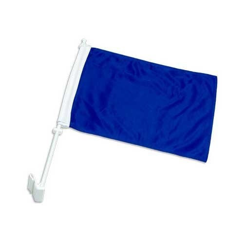 Online Stores Solid Car Flag, Blue