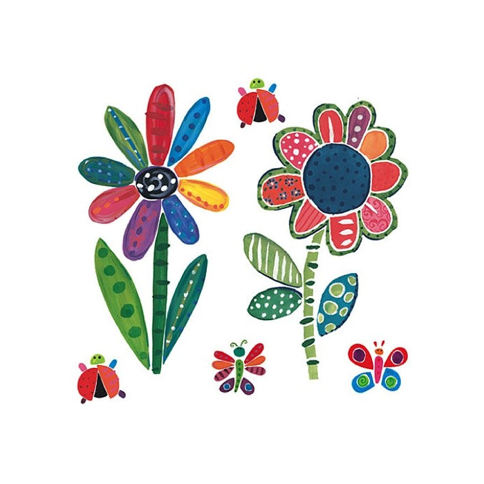 Wallies 13401 Jenny's Flowers and Bugs Wallpaper Mural