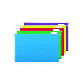 Universal 14221 Hanging File Folders, 1/5 Tab, 11 Point, Legal, Assorted Colors (Box of 25)