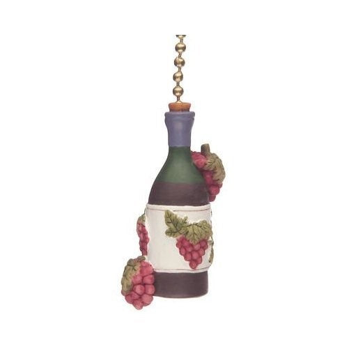 Wine Bottle Grapes Tuscany Kitchen Fan Light Pull