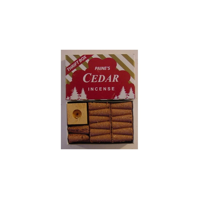 1 X 50 Paine's Red Cedar Cones With Holder - "Thrift Box"