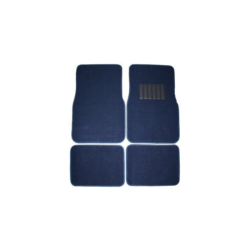 Front & Rear Carpet Car Truck SUV Floor Mats - Blue