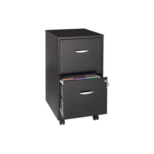 Hirsh 2-Drawer SOHO Mobile File Cabinet, 18-Inch, Black