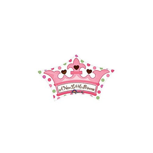 Anagram International Little Princess Crown 24 Inch by 15 Inch Pink Green