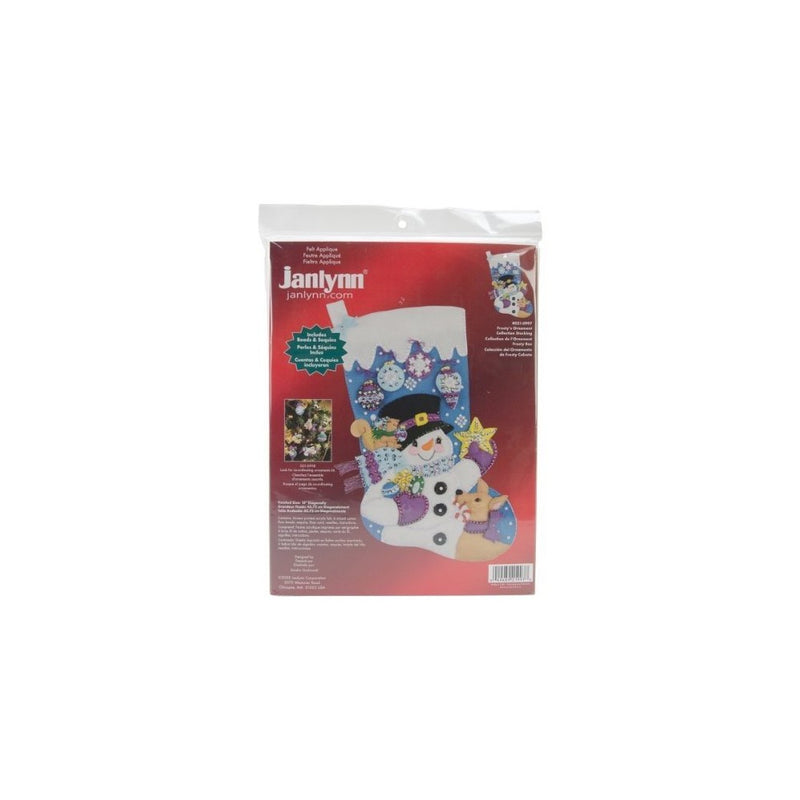 Janlynn Felt Applique Frosty's Ornament Collection Christmas Stocking