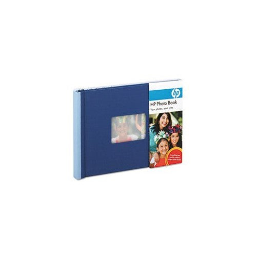 HP Expandable Photo Book, 25 Pages, 5 1/2 X 7 1/2, Indigo/Sky, Cloth Cover