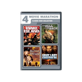 4 Movie Marathon: Classic War Collection (Wake Island / To Hell and Back / Battle Hymn / Gray Lady Down)