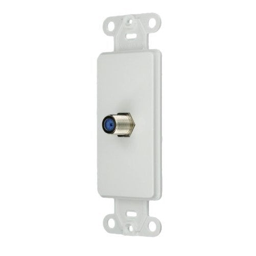 Leviton 022-40681-W White Video Coaxial Cable Jack Wallplate