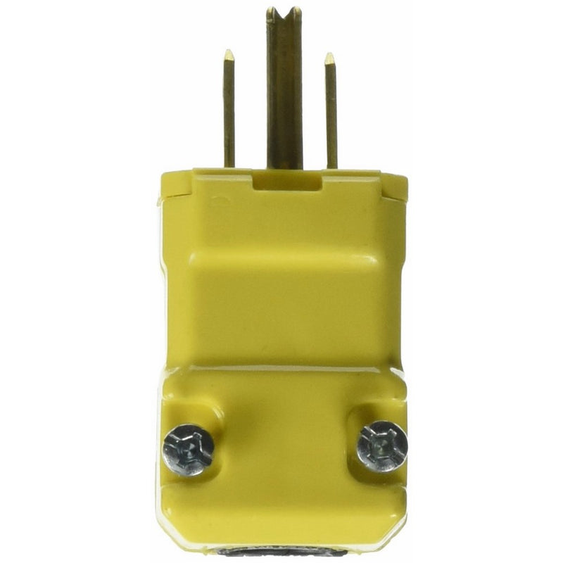 Hubbell HBL5965VY Valise Plug, 15 amp, 125V, 5-15P, Yellow (Pack of 10)
