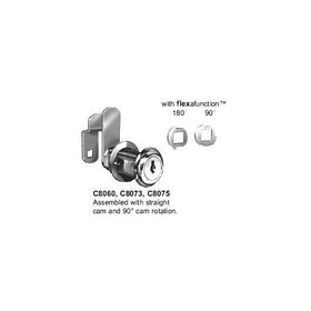 Disc Tumbler Cam Lock 1-3/4", Nickel, Key C8060-14A-C346A
