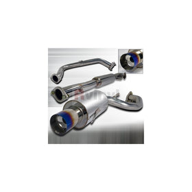 Spec-D Tuning MFCAT2-ELP95NTT-SD Mitsubishi Eclipse Gs Rs 2.0L Non-Turbo 4" Titanium Burnt Tip Catback Muffler
