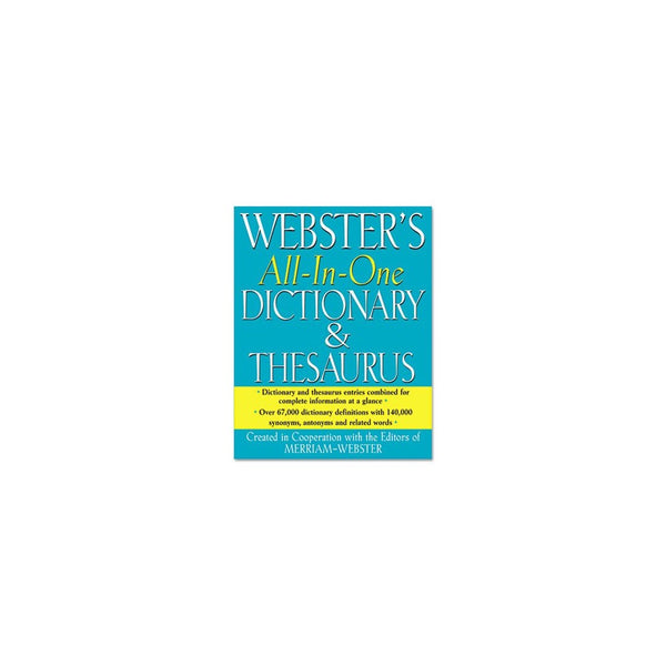 Merriam-Webster All-In-One Dictionary/Thesaurus, Hardcover, 768 Pages (MERFSP0467) Category: Reference Books