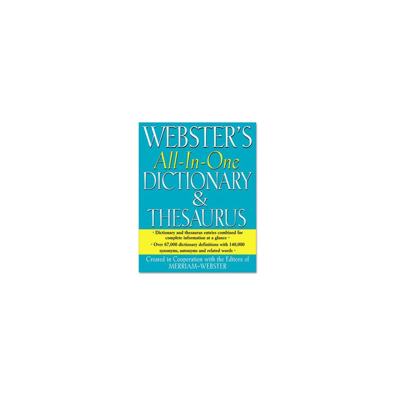 Merriam-Webster All-In-One Dictionary/Thesaurus, Hardcover, 768 Pages (MERFSP0467) Category: Reference Books