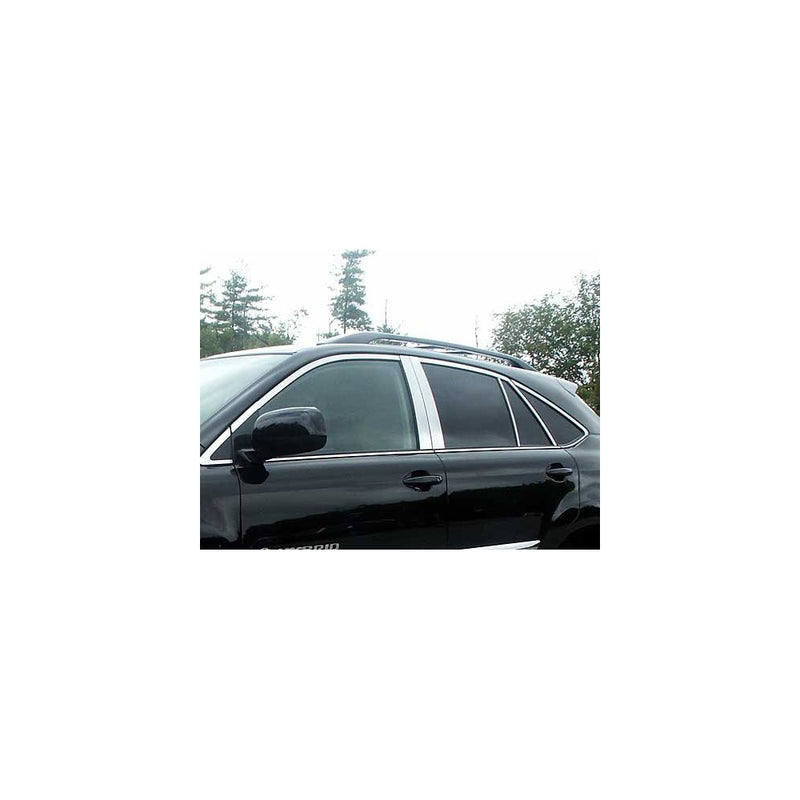 QAA FITS RX330 2004-2009 LEXUS (20 Pc: Stainless Steel Window Trim Package w/pillar trim, 4-door, SUV) WP26125