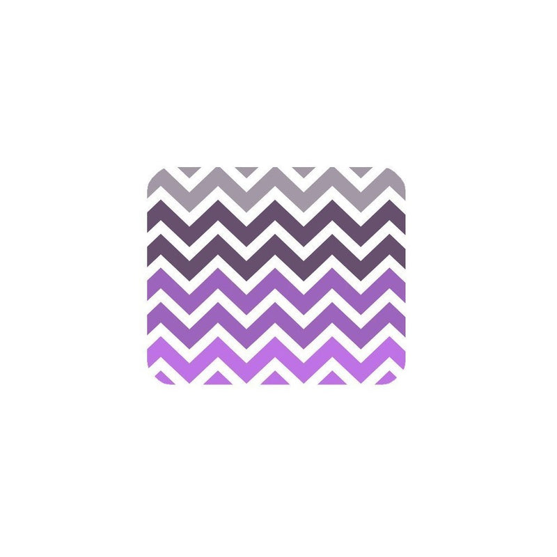 1 X Gray Purple Chevron Gradient Zigzags Pattern Personalized Custom Mouse Pad
