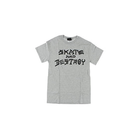 Thrasher Skate & Destroy Short Sleeve L-Grey T-Shirt