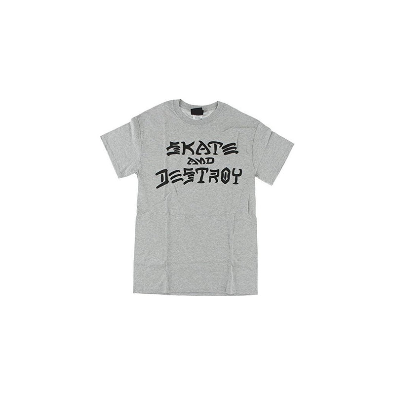 Thrasher Skate & Destroy Short Sleeve L-Grey T-Shirt